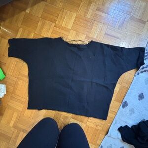 BLACK CRANE three quarter sleeve shirt - scope neck